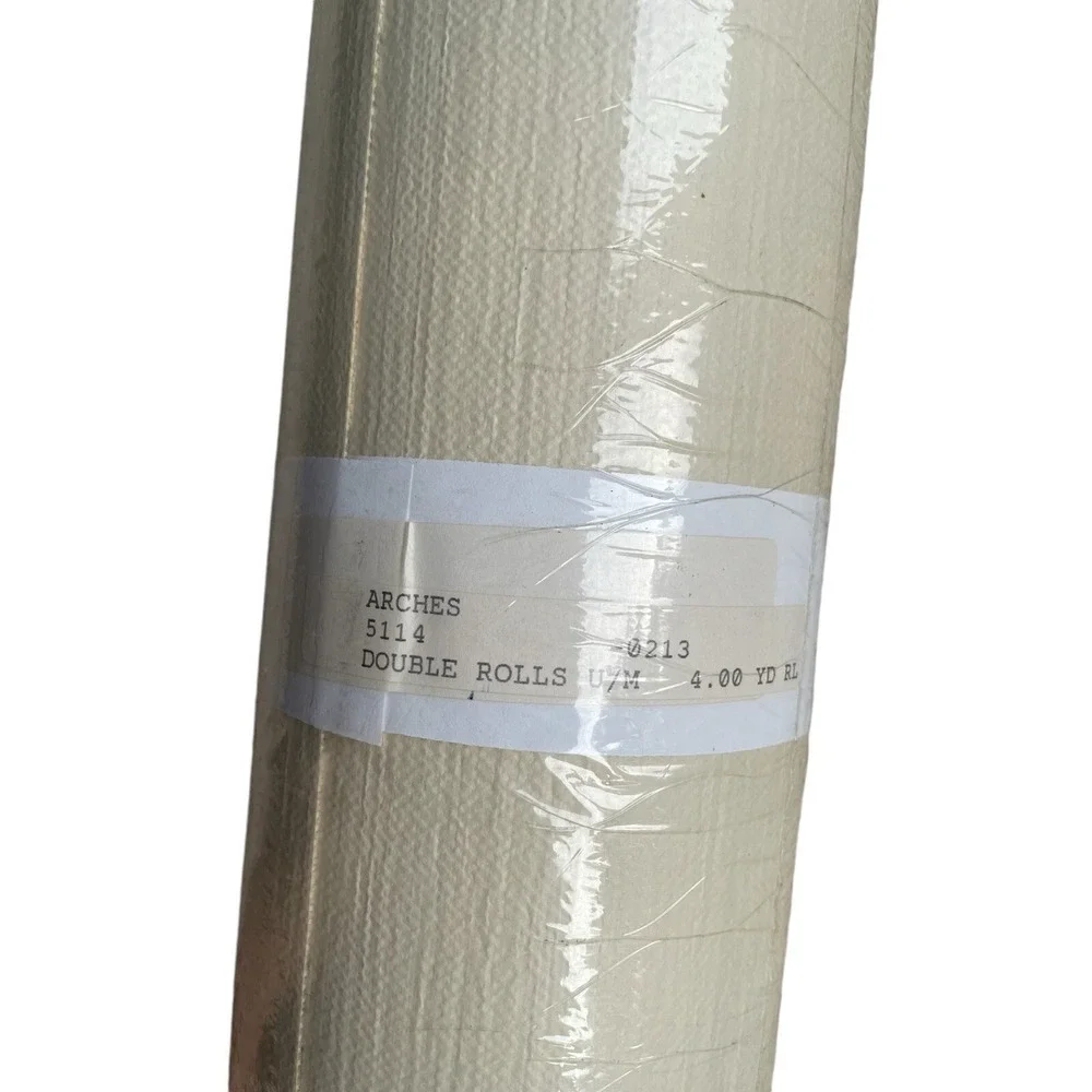 Phillip Jeffries 5114 -0213 Arches Double Roll Metallic Platinum on Linen 8YD